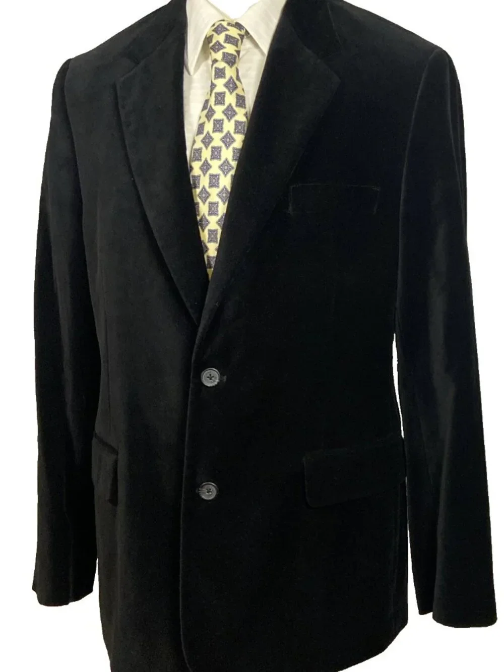 NWT Michael Kors Men's Classic Fit Black Velvet Sport Coat Blazer Black 42R - Picture 3 of 7